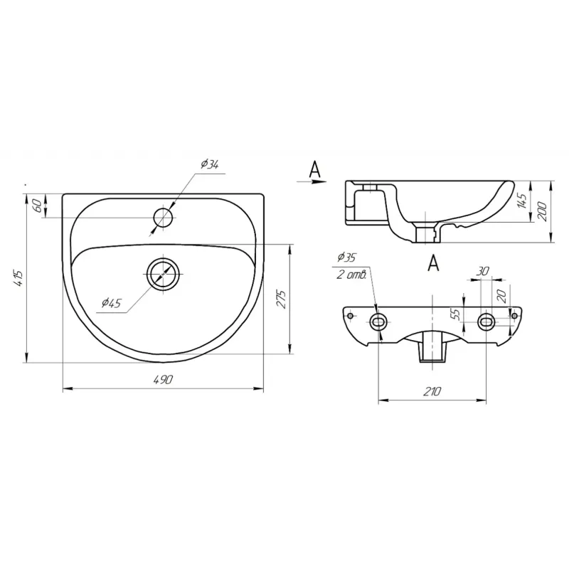 Раковина Karido KRD-01